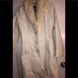 3/$20 SELECT OUTERWEAR white leather jacket
